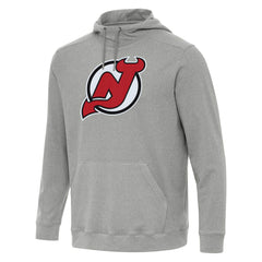 NHL New Jersey Devils Antigua Cloud Pullover Hoodie - Heather Gray