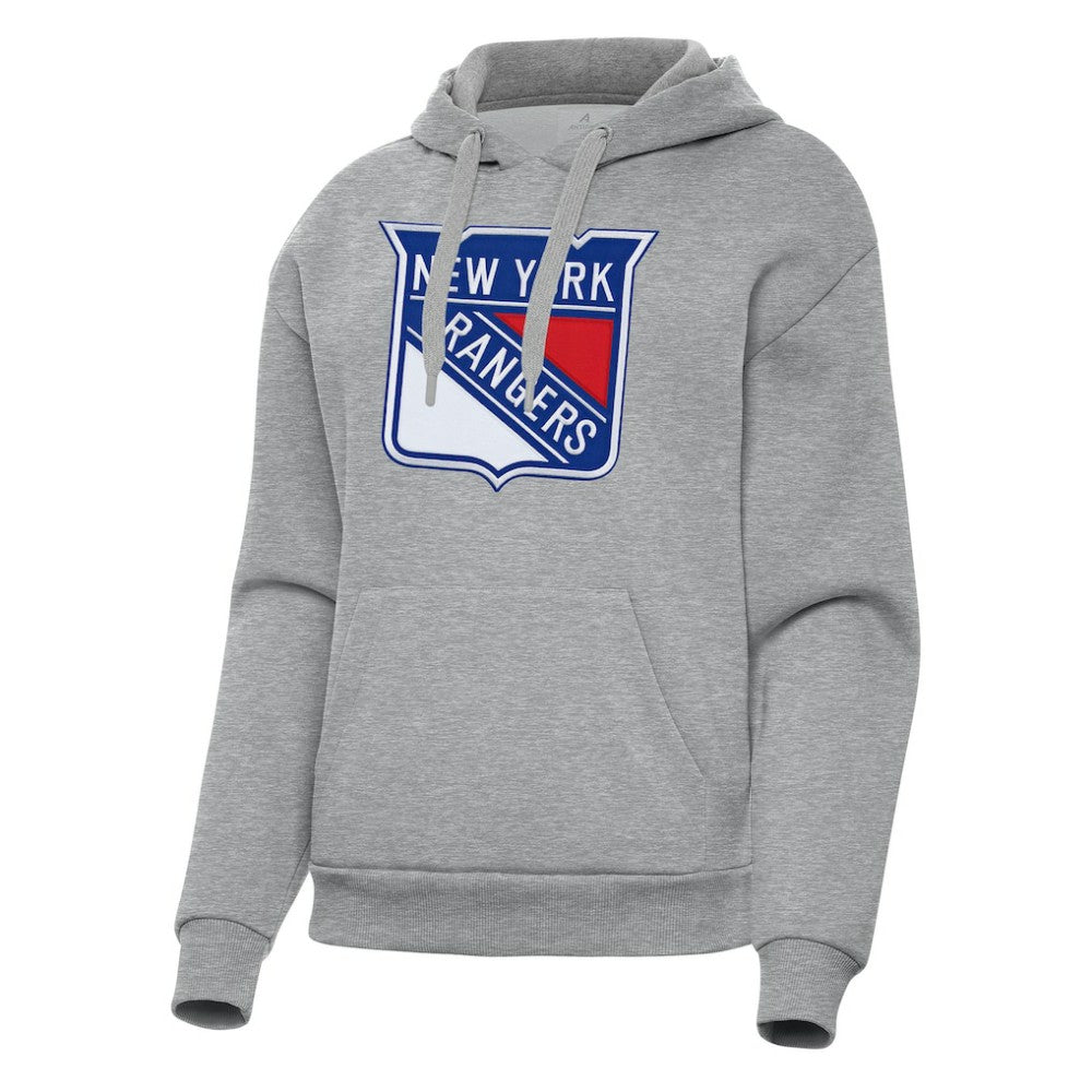 NHL New York Rangers Antigua Women's Victory Pullover Hoodie - Heather Gray