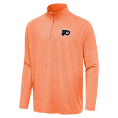NHL Philadelphia Flyers Antigua Hunk Quarter-Zip Top - Heather Orange