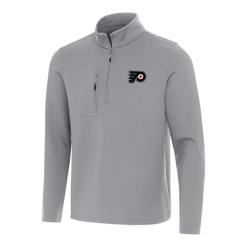 NHL Philadelphia Flyers Antigua Insider Quarter-Zip Top - Gray
