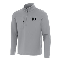 NHL Philadelphia Flyers Antigua Insider Quarter-Zip Top - Gray