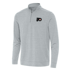 NHL Philadelphia Flyers Antigua Bright Quarter-Zip Top - Heather Gray