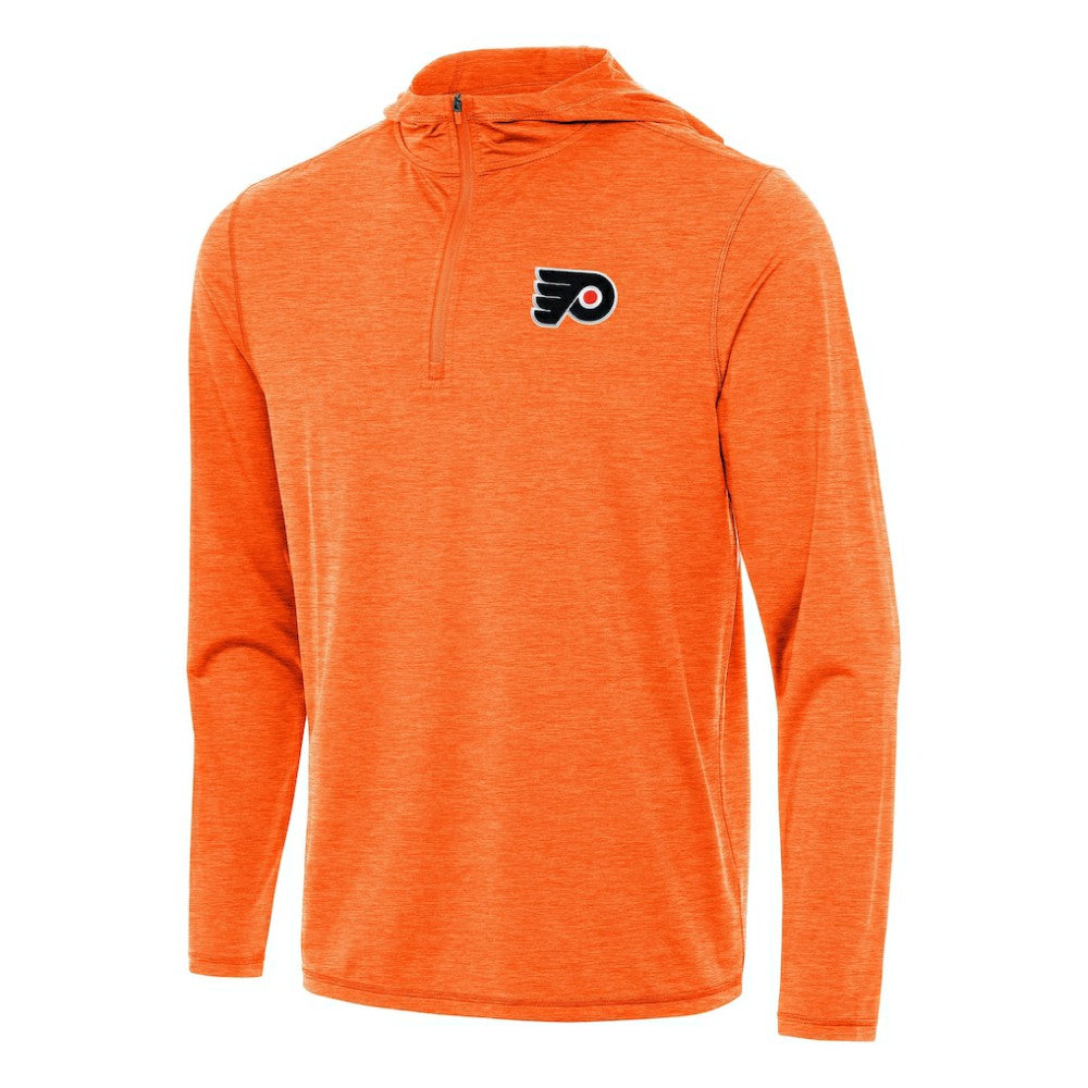 NHL Philadelphia Flyers Antigua Tidy Quarter-Zip Hoodie - Heather Orange