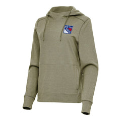 NHL New York Rangers Antigua Women's Justice Pullover Hoodie - Olive