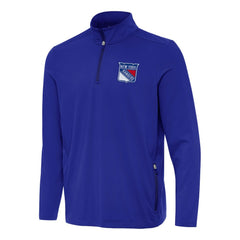 NHL New York Rangers Antigua Perilous Quarter-Zip Sweatshirt - Royal