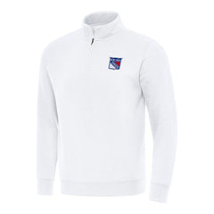 NHL New York Rangers Antigua Victory Quarter-Zip Mock Sweatshirt - White