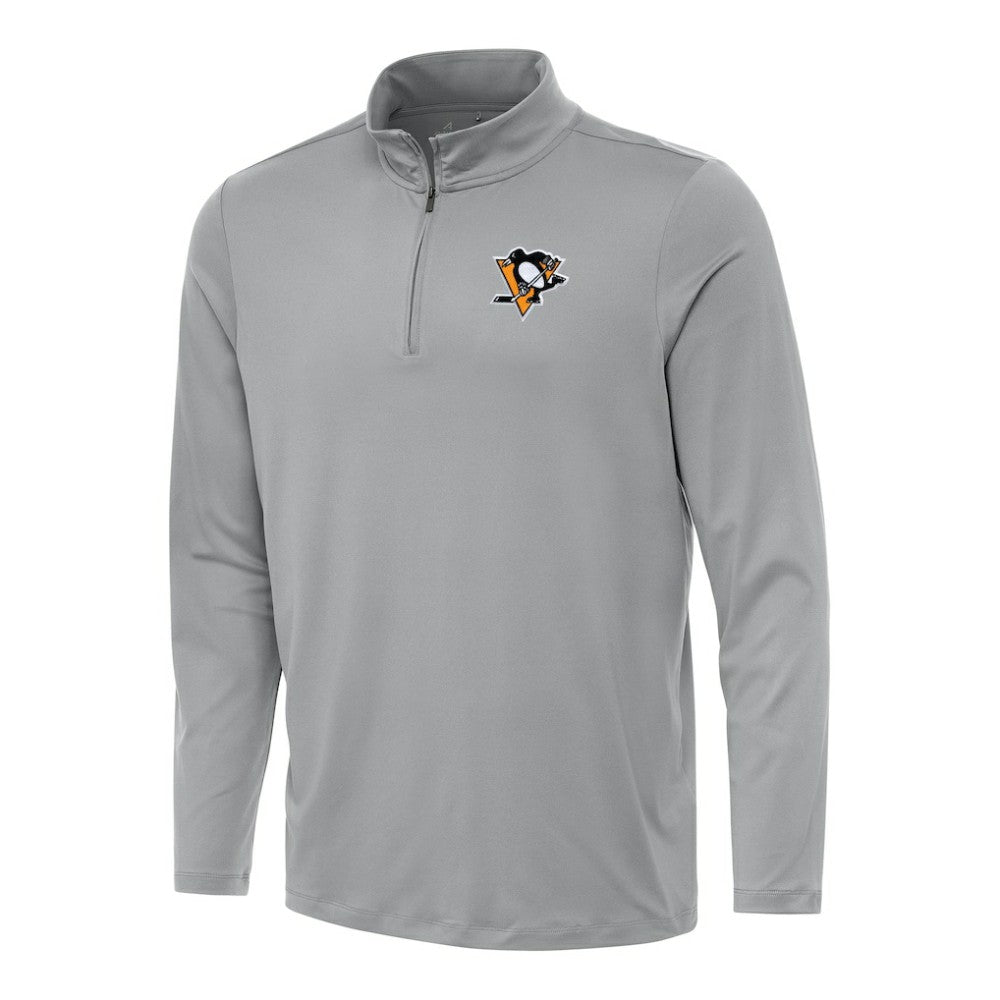 NHL Pittsburgh Penguins Antigua Reprocess Quarter-Zip Top - Gray