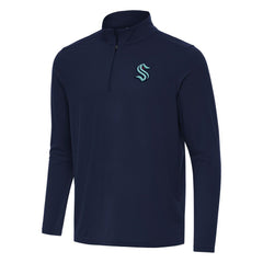 NHL Seattle Kraken Antigua Intent Quarter-Zip Top - Navy