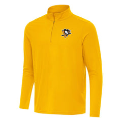 NHL Pittsburgh Penguins Antigua Intent Quarter-Zip Top - Gold