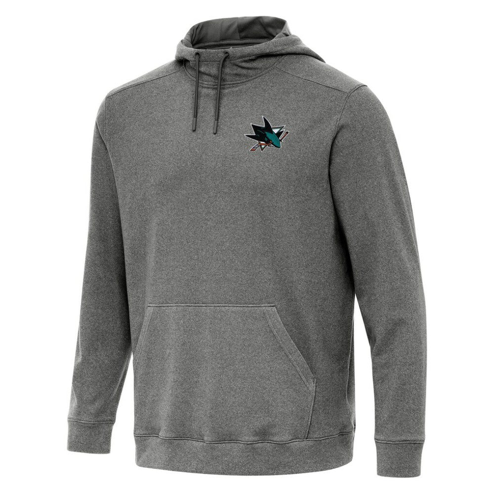 NHL San Jose Sharks Antigua Cloud Pullover Hoodie - Heather Black