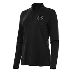 NHL Philadelphia Flyers Antigua Women's Reprocess Quarter-Zip Top - Black