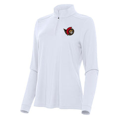 NHL Ottawa Senators Antigua Women's Intent Quarter-Zip Top - White