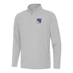 NHL New York Rangers Antigua Twine Quarter-Zip Top - Gray