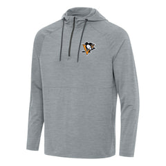 NHL Pittsburgh Penguins Antigua Spikes Quarter-Zip Hoodie - Heather Gray