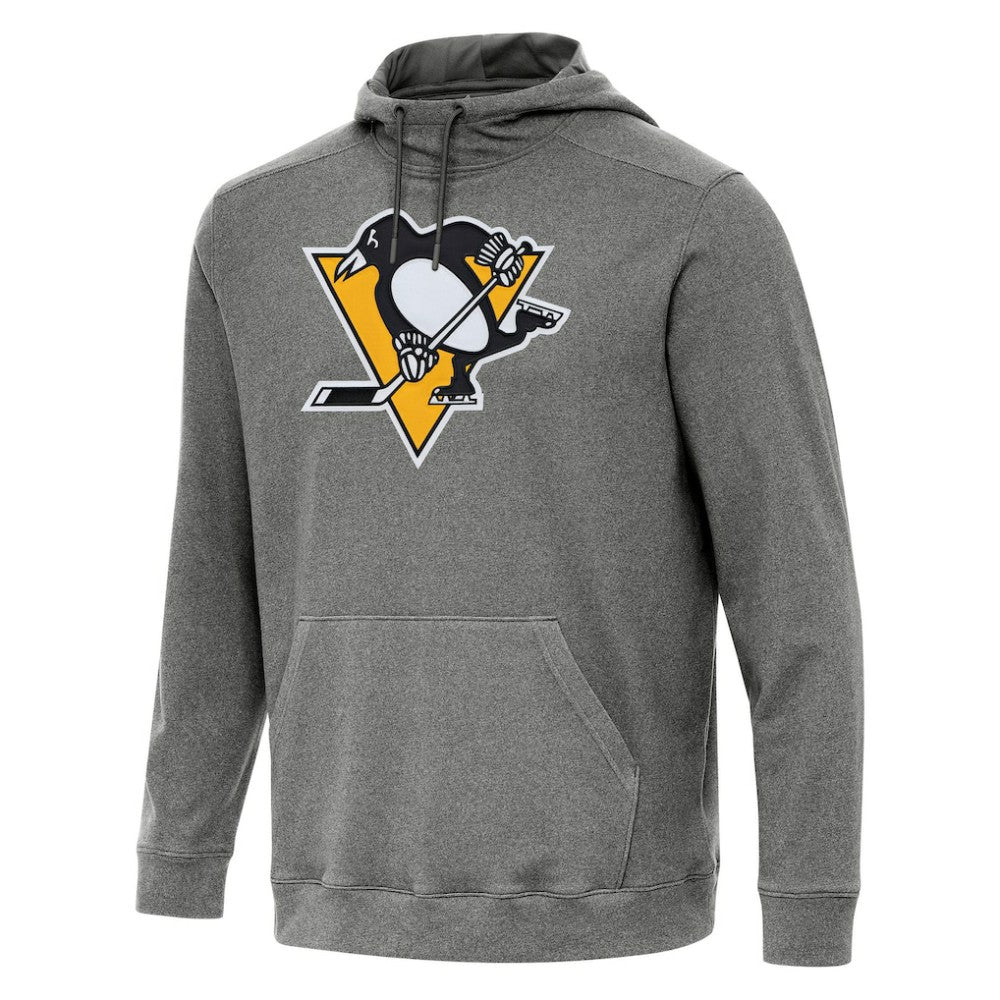 NHL Pittsburgh Penguins Antigua Cloud Pullover Hoodie - Heather Black