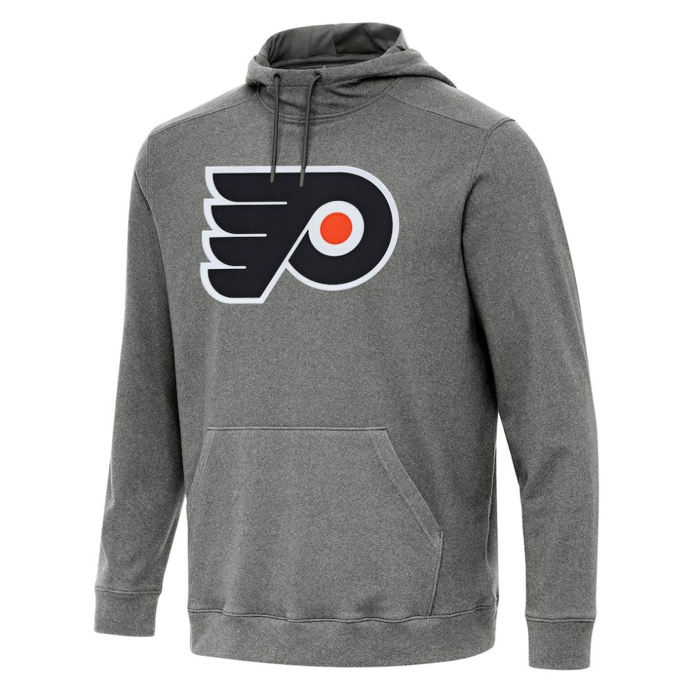 NHL Philadelphia Flyers Antigua Cloud Pullover Hoodie - Heather Black
