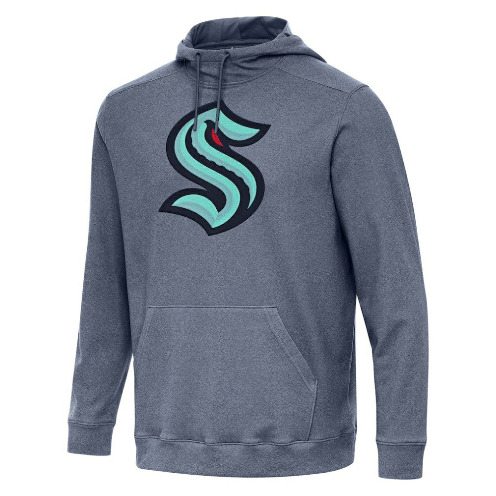 NHL Seattle Kraken Antigua Cloud Pullover Hoodie - Heather Navy