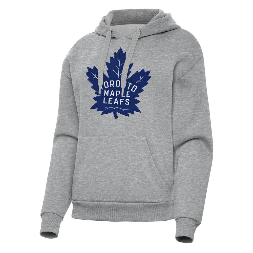 NHL Toronto Maple Leafs Antigua Women's Victory Pullover Hoodie - Heather Gray