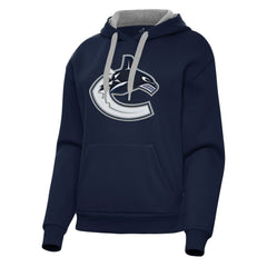 NHL Vancouver Canucks Antigua Women's Victory Pullover Hoodie - Navy