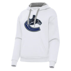 NHL Vancouver Canucks Antigua Women's Victory Pullover Hoodie - White