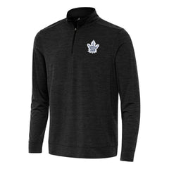 NHL Toronto Maple Leafs Antigua Bright Quarter-Zip Top - Heather Black