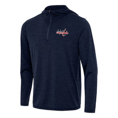 NHL Washington Capitals Antigua Tidy Quarter-Zip Hoodie - Heather Navy