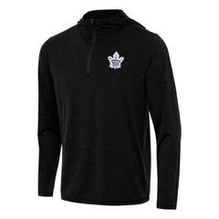 NHL Toronto Maple Leafs Antigua Tidy Quarter-Zip Hoodie - Heather Black