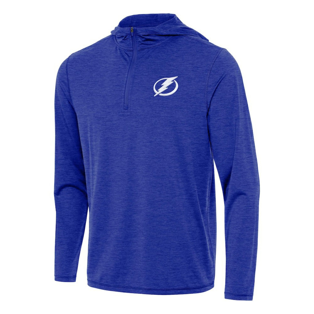 NHL Tampa Bay Lightning Antigua Tidy Quarter-Zip Hoodie - Heather Royal