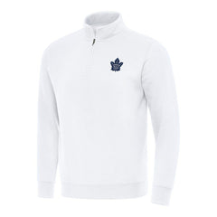 NHL Toronto Maple Leafs Antigua Victory Quarter-Zip Mock Sweatshirt - White