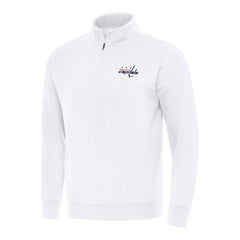 NHL Washington Capitals Antigua Victory Quarter-Zip Mock Sweatshirt - White