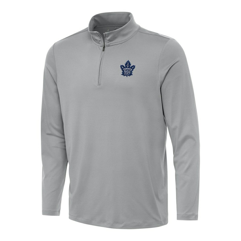 NHL Toronto Maple Leafs Antigua Reprocess Quarter-Zip Top - Gray