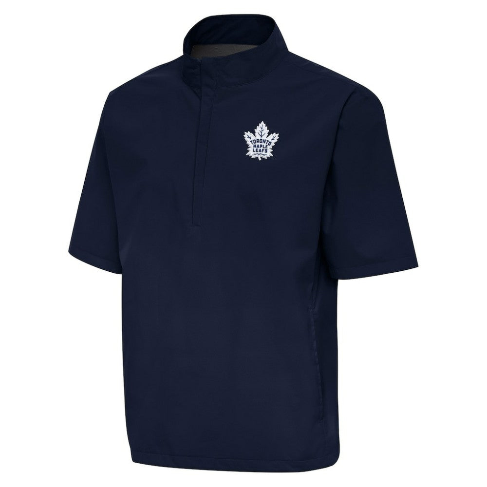 NHL Toronto Maple Leafs Antigua Brisk Quarter-Zip Windbreaker - Navy