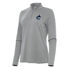 NHL Vancouver Canucks Antigua Women's Reprocess Quarter-Zip Top - Gray