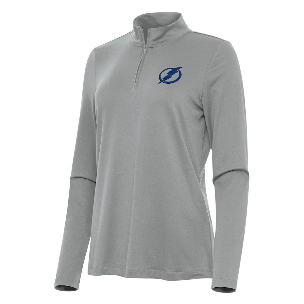 NHL Tampa Bay Lightning Antigua Women's Reprocess Quarter-Zip Top - Gray