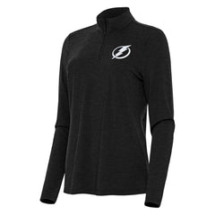NHL Tampa Bay Lightning Antigua Women's Bright Quarter-Zip Top - Heather Black