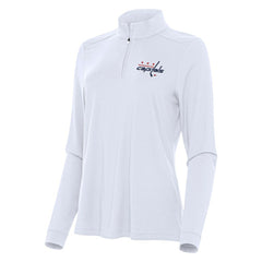 NHL Washington Capitals Antigua Women's Intent Quarter-Zip Top - White