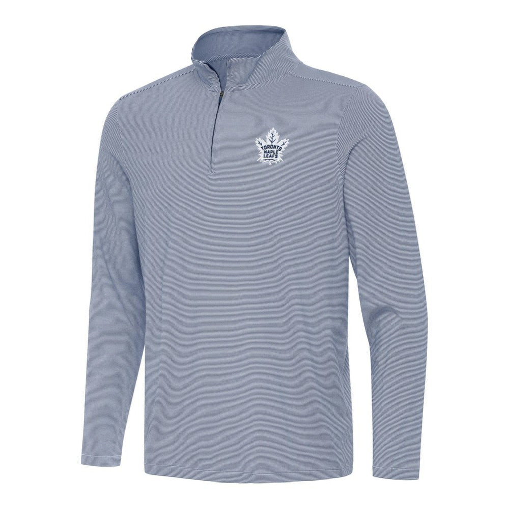 NHL Toronto Maple Leafs Antigua Twine Quarter-Zip Top - Navy