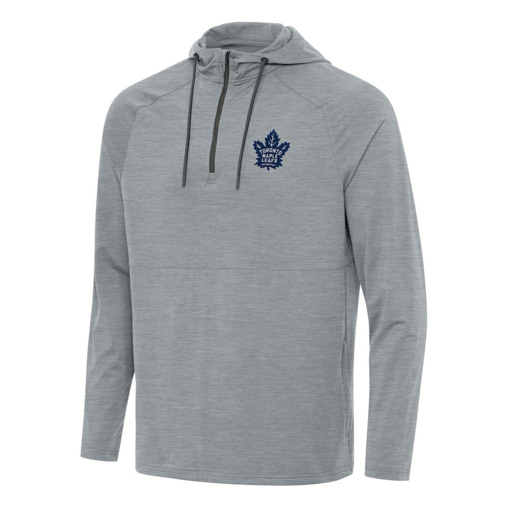 NHL Toronto Maple Leafs Antigua Spikes Quarter-Zip Hoodie - Heather Gray