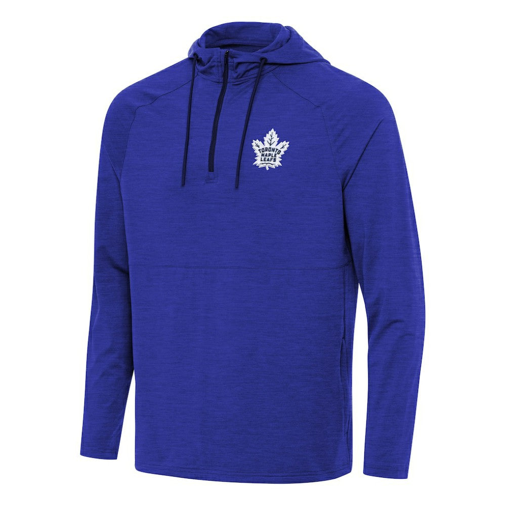 NHL Toronto Maple Leafs Antigua Spikes Quarter-Zip Hoodie - Heather Royal