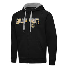 NHL Vegas Golden Knights Antigua Big & Tall Victory Full-Zip Hoodie - Black