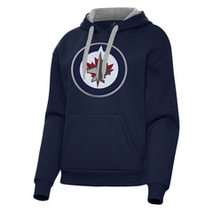 NHL Winnipeg Jets Antigua Women's Victory Pullover Hoodie - Navy
