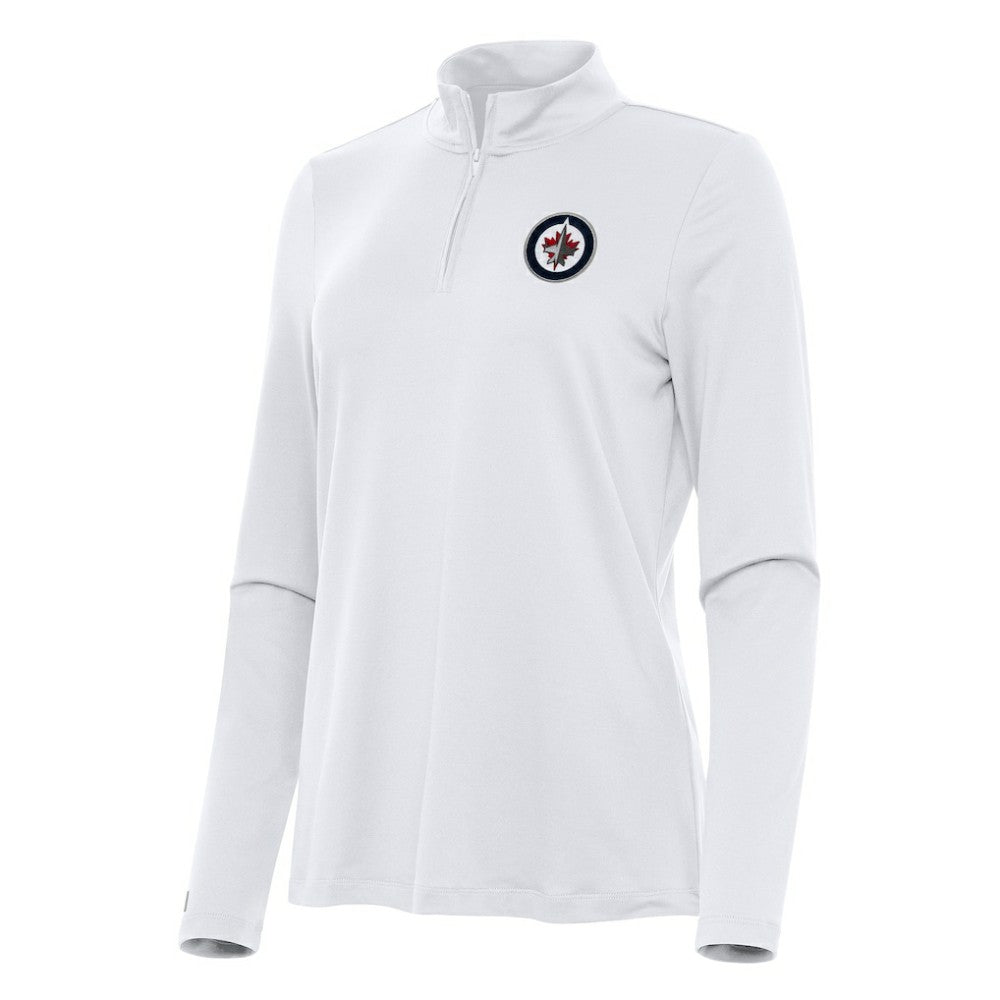 NHL Winnipeg Jets Antigua Women's Reprocess Quarter-Zip Top - White