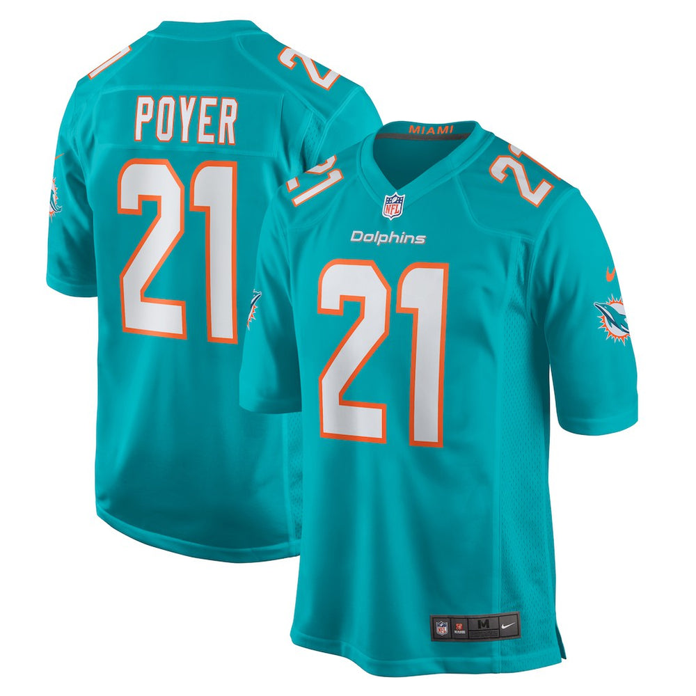 NFL Jordan Poyer Miami Dolphins Game Jersey - Aqua