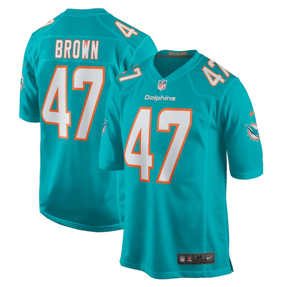 NFL Cam Brown Miami Dolphins Game Jersey - Aqua