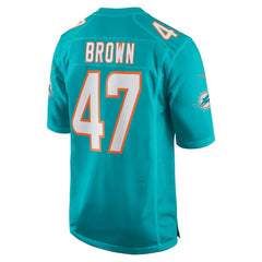 NFL Cam Brown Miami Dolphins Game Jersey - Aqua