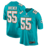 NFL Aaron Brewer Miami Dolphins Game Jersey - Aqua
