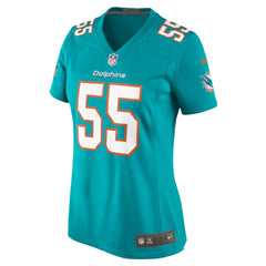 NFL Aaron Brewer Miami Dolphins Women's Game Jersey - Aqua