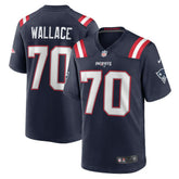 NFL Caedan Wallace New England Patriots Game Jersey - Navy