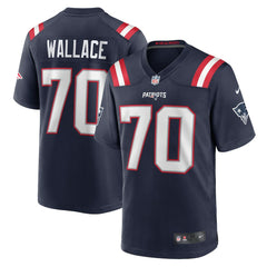 NFL Caedan Wallace New England Patriots Game Jersey - Navy