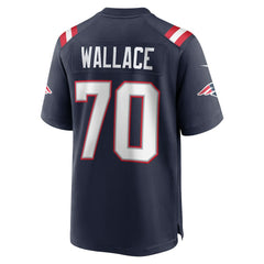 NFL Caedan Wallace New England Patriots Game Jersey - Navy